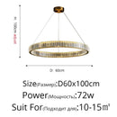 GobekUsa Crystal LED Ceiling Chandeliers: Modern Living Room Dining Room Pendant Lamp
