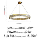 GobekUsa Crystal LED Ceiling Chandeliers: Modern Living Room Dining Room Pendant Lamp