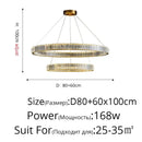 GobekUsa Crystal LED Ceiling Chandeliers: Modern Living Room Dining Room Pendant Lamp