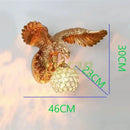 GobekUsa Eagle Crystal LED Wall Lamp for Nordic Modern Style Bedrooms & Living Rooms