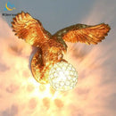 GobekUsa Eagle Crystal LED Wall Lamp for Nordic Modern Style Bedrooms & Living Rooms