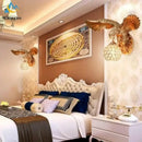 GobekUsa Eagle Crystal LED Wall Lamp for Nordic Modern Style Bedrooms & Living Rooms