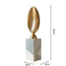 GobekUsa Golden Geometric Animal Sculpture Decor Figurine Ornament Abstract Resin Handicraft