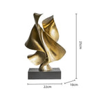 GobekUsa Golden Geometric Animal Sculpture Decor Figurine Ornament Abstract Resin Handicraft