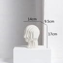 GobekUsa Geometric Ceramic Head Sculpture | Golden Alien Figurine