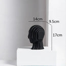 GobekUsa Geometric Ceramic Head Sculpture | Golden Alien Figurine