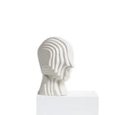GobekUsa Geometric Ceramic Head Sculpture | Golden Alien Figurine