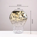 GobekUsa Golden Geometric Glass Vase Hydroponics Terrarium Home Decoration Accessories