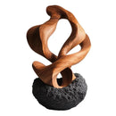 GobekUsa Golden Geometric Resin Sculpture: Hollowed-out Tree Holes Twisted Statue Home Decor