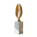 GobekUsa Golden Geometric Resin Sculpture: Hollowed-out Tree Holes Twisted Statue Home Decor