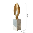 GobekUsa Golden Geometric Resin Sculpture: Hollowed-out Tree Holes Twisted Statue Home Decor