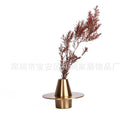 GobekUsa Golden Geometry Metal Handicraft Flower Vase UFO Home Decor