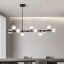GobekUsa Golden Glass Ball Chandelier: Modern Nordic LED Pendant Lighting for Home Décor