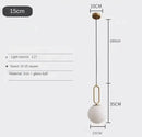 GobekUsa Golden Glass Ball Pendant Lights - Modern Luminaire for Bedroom, Kitchen & Decor