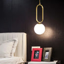 GobekUsa Golden Glass Ball Pendant Lights - Modern Luminaire for Bedroom, Kitchen & Decor