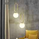GobekUsa Golden Glass Ball Pendant Lights - Modern Luminaire for Bedroom, Kitchen & Decor