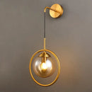 GobekUsa Golden Glass Ball Wall Sconce Light Fixture for Modern Living Room Decor
