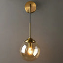 GobekUsa Golden Glass Ball Wall Sconce Light Fixture for Modern Living Room Decor
