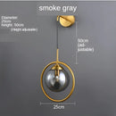 GobekUsa Golden Glass Ball Wall Sconce Light Fixture for Modern Living Room Decor