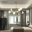 GobekUsa Golden Glass Magic Bean Chandelier: Modern Luxury for Living Room & Dining Room