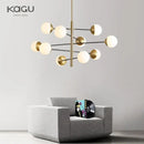 GobekUsa Golden Glass Magic Bean Chandelier: Modern Luxury for Living Room & Dining Room