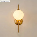 GobekUsa Modern Golden Gooseneck Wall Sconce with Frosted Glass Ball Shade for Bedroom