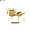 GobekUsa Golden Horse Metal Animal Sculpture Desk Ornament