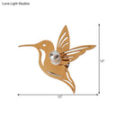 GobekUsa Modern Bird-Shaped Wood Sconce with Beige Wall Mount - Bedside Lamp