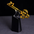 GobekUsa Crystal Trophy: Golden Key Handicrafts, Transparent Decorative Figurine & Home Accent
