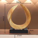 GobekUsa Golden Knot Sculpture Desk Ornament Minimalist Abstract Room Decor