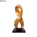 GobekUsa Golden Knot Sculpture Desk Ornament Minimalist Abstract Room Decor