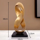 GobekUsa Golden Knot Sculpture Desk Ornament Minimalist Abstract Room Decor