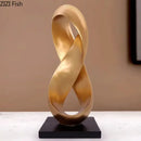 GobekUsa Golden Knot Sculpture Desk Ornament Minimalist Abstract Room Decor