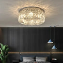 GobekUsa Golden LED Crystal Round Ceiling Lamp