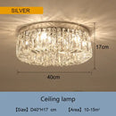 GobekUsa Golden LED Crystal Round Ceiling Lamp