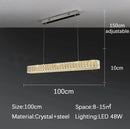 GobekUsa Golden LED Crystal Chandelier for Modern Home Interior