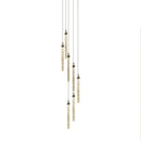 GobekUsa Golden LED Crystal Chandelier for Living Room Staircase