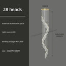 GobekUsa Golden LED Crystal Chandelier for Living Room Staircase