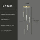 GobekUsa Golden LED Crystal Chandelier for Living Room Staircase