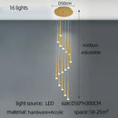 GobekUsa Golden LED Tapered Chandelier for Modern Living Room & Kitchen Lighting