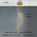 GobekUsa Golden LED Tapered Chandelier for Modern Living Room & Kitchen Lighting
