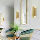GobekUsa Golden LED Tube Wall Sconce Light for Living Room, Dining Hall, Stair Decor