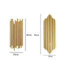 GobekUsa Golden LED Tube Wall Sconce Light for Living Room, Dining Hall, Stair Decor