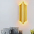 GobekUsa Golden LED Tube Wall Sconce Light for Living Room, Dining Hall, Stair Decor