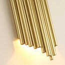 GobekUsa Golden LED Tube Wall Sconce Light for Living Room, Dining Hall, Stair Decor