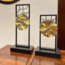 GobekUsa Golden Lotus Leaf Feng Shui Desk Ornament Alloy Sculpture