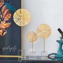 GobekUsa Golden Lotus Sculpture Metal Crafts Modern Minimalist Decor Statue