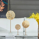 GobekUsa Golden Lotus Sculpture Metal Crafts Modern Minimalist Decor Statue