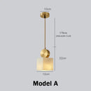 GobekUsa Golden Luxury Marble Pendant Lamp for Dining Table and Bedside Chandelier