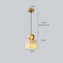 GobekUsa Golden Luxury Marble Pendant Lamp for Dining Table and Bedside Chandelier